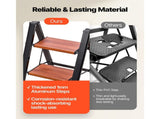 3 Step Ladder, Folding Step Stool with Wide Anti-Slip Pedal and Comfort Handgrip, Lightweight 150 kg V952-LHJHJTSB0000TIJOS001V0