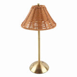 Cordless Boho Rattan Table Lamp Rechargeable Dimmable LED Bedside Lamp Decorative Lighting for Home V1294-YM0901-3119250048111