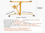 3353mm Drywall Lift, Heavy-Duty 68 kg Sheetrock Hoist with Adjustable Telescoping Arm, Lockable V952-SPSJJHS95FT1QDU00001V0