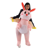 Easter Bunny Inflatable Costume Cute Festive Blow Up Riding Rabbit for Boys Girls Birthday Gifts V1294-YM0703-3115230020111