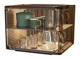 Cup Storage Rack Dustproof Stackable Plastic Clear Cup Organizer Box for Cabinet Desktop Medium V1294-YM0710-3117230285711