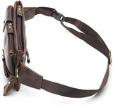 Leather Fanny Pack with Adjustable Strap Multiple Pockets for Men Women, for Travel Hiking V1237-ZY-924-393