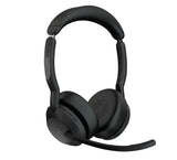 Jabra Evolve2 55 USB A Stereo Teams Active Noise Cancellation, Link 380 Bluetooth Adapter ,30m V1202-V2-SPJ-EVL2-55-MS-S-A