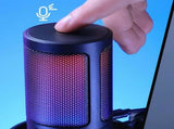 USB Condenser Gaming Microphone with RGB Lighting Adjustable Stand for Recording Streaming Black V1263-JX-7251-2