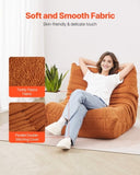 VEVOR L-Shaped Bean Bag Chair with Soft Armrests and Storage Pocket Brown V952-LXDDY3034INCT6NKCV0