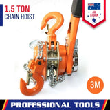 1.5 Ton Lever Block Chain Hoist G80 Ratchet Hoist Capacity 3m Lifter Heavy Duty V465-55030