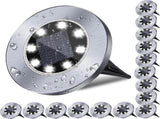 16 Pack Solar Ground Lights, Waterproof In-Ground Landscape Lights for Garden Paths, Lawns, Patios V1189-LC-AMZ-00220