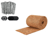 Natural Coconut Mulch Roll for Landscaping 118" L x 7.8 W Garden Edging Border Mat with 50 Pcs V1369-AZ3-W-16305