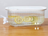 Transparent 4 Liter Refrigerator Cold Drink Dispenser, Juice & Fruit Infuser Water Pitcher, Spigot V888-ELOSUNG13404