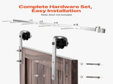 6FT Sliding Barn Door Hardware Kit, 330 LBS Weight Capacity, Compatible with 36 Inches Max Width & V952-HDSMDGDGDM2DY1WVM001V0