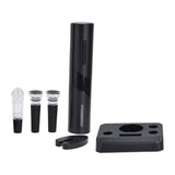 Electric Wine Opener Foil Cutter Aerator Pourer Wine Stopper Set with Storage Base for Home Bar V1294-YM0715-3118210320711