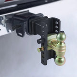 Adjustable Trailer Hitch, 15cm Drop & 11.43cm Rise Hitch Ball Mount with 6.35cm Receiver, Solid V952-SQTQJTCB25221G4VYV0