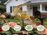 Outdoor Statues Solar Decor, Statues with Warm LED Light, Solar Powered Statues for V1369-AZ3-W-10997