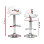 Artiss 4x Bar Stools PU Leather Gas Lift White BA-K-719-WH-X4