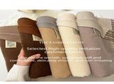 Khaki and Beige Double-Sided Reversible Imitation Cashmere Scarf for Women - Soft Warm Winter Neck V888-ELOSUNG53091