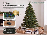 Christabelle 2.3m 7.5ft Lakeland Pine Christmas Tree Pre Lit Multi Function LED Artificial Indo 112_HZLP75