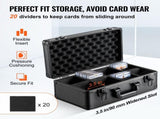 Graded Card Storage Box, 4 Slots, Graded Sports Cards Holder Carrying Case with Key Lock Foam V952-FJKSNHYCSKK1V3VTKV0