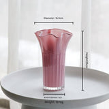 Nordic-Style Glass Vase - Elegant Fluted Flower Vase for Home Decor V888-ELOSUNG25574