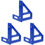 3-Piece Carpenter Measuring Tool Set with Aluminum 45&deg and 90&deg Miter Angle Rulers for Accurate V1369-AZ3-W-12856