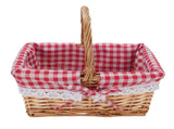 Wicker Picnic Basket Detachable Lining Vintage Spacious Capacity Hand Woven Basket for Camping V1294-YM0901-3111250051011