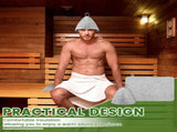 6Pcs Sauna Hats & 6Pcs Sauna Mats, Felt Sauna Hat, Bath Hair Caps with Loops, Heat Insulation Sauna V1107-113-14727