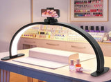 Desk Lamp - Manicure Lamp - Nail Technician Desk Lamp - Half-Moon Lamp - Large LED Tech Table Lamp V1188-MS-313-0348