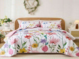Pink Floral Haven Bedspread Coverlet 3 Piece Set V745-AC081415Q13U