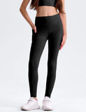 3 Pack Girls' Leggings with Pockets, Ankle Length Athletic Yoga Pants for Kids Clothes V1258-DP02-C-1472