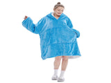 Blue Oversized Wearable Blanket Hoodie - Ultra Soft & Cozy Snuggle Pullover for Adults V888-ELOSUNG33442