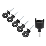 50Pcs Electric Fence Insulator Screw in Insulator Fence Ring Post Wood Post Insulator with Insulator V1294-YM0703-3111230084411