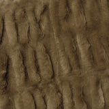 Harper Soft Ruched Pattern Faux Fur Throw Rug 127 x 152 cm Brown V442-ATX-THROW-HARPER-BROWN-RE