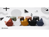 Artiss 2x Bar Stools Puzzle Plastic Foot Stool Black AI-PP-STOOL-T-BK