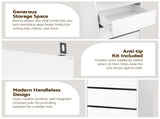Artiss 2x Chest of 3 Drawers Tallboy Cabinet White FURNI-L-CDR-3D3S-WHX2