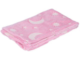 1.5x2m Luminous Blanket Double Side Flannel Star Moon Design Soft Glow in The Dark Blanket for V1294-YM0523-3117220043211