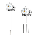 Garden Windmill Rustic Iron Stake Flower Windmill Welcome Yard Sign Decorations for Outside Patio V1294-YM0901-3111240161111
