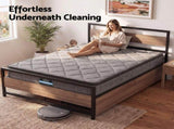 Giselle 18cm Queen Mattress Pillowtop and Artiss Metal Bed Frame Set With 2 drawers MABF-PT18-DREW-Q