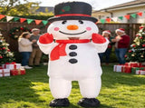 Black Hat Snowman Christmas Inflatable Polyester Adult Big Hat Snowman Christmas Inflatable V1232-CQXR-001
