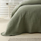 Bianca Bari Green Polyester Cotton Bedspread Set King V442-BCA-BEDSPREAD-BARI-GREEN-KI