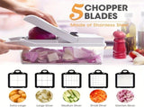 vegetable chopper, multi-function kitchen tool, high quality vegetable cutter, time-saving food V1102-122-WHI-51898
