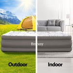 Bestway Air Mattress Queen Inflatable Bed 46cm Airbed Decorated Surface Grey BW-RA-BED-Q-FO-46