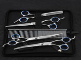 Dog Scissors Grooming Scissors for Dogs Cats 5-in-1 Sharp Curved Scissors Set Dog Grooming Set for V1370-AZ4-08104
