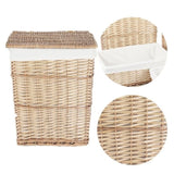 6 Piece Wicker Storage Baskets With Liner Set V915-MB0056