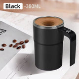 Self-Stirring Coffee Mug Automatic Stir Mug LED Temperature Mug Rechargeable - Pink - Size 380ML V1106-DSZ-001-001-PNK-380ML