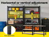Giantz 2-Rack Garage Shelving 1.5X0.7m Warehouse Shelves Storage Rack Pallet Racking WR-E-7X15-GVN-BKX2