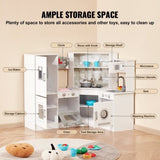 Kitchen Playset Kids Pretend Cooking Play Toy 24 Piece Accessories White V952-ZTCFWJTZBSZJNRNQAV9