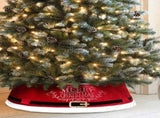 Christmas Tree Skirt Red Velvet Tree Skirt Tree Bottom Decoration Apron V1192-AZ-W-10470