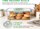 Clear Airtight Bread Storage Box, Kitchen Countertop Bread Keeper for Loaves, Bagels, Cookies and V1189-LC-AMZ-00078