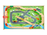 Train Table 100 PCS Wooden Kids Activity Table with Rolling Storage Drawer V952-CGKHCZ312513ALK2I001V0