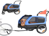Dog Bike Trailer, Supports up to 40 kg, 2-in-1 Pet Stroller Cart Bicycle Carrier for Small & Large V952-TCTCLYSCWZXCV6PKI001V0