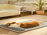 Thickened Soft Pet Bed Mat M Size Coffee-milk Comfortable Dog Sleeping Pad Washable Cushion for V888-ELOSUNG44554